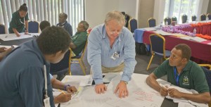 Honiara CASLE Symposium August 2014 HBA workshop 3 Mike McDermott explaining HIDEGRE